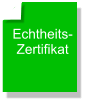 Echtheits- Zertifikat